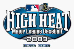 High Heat Major League Baseball 2003 Title Screen